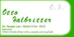 otto halbritter business card